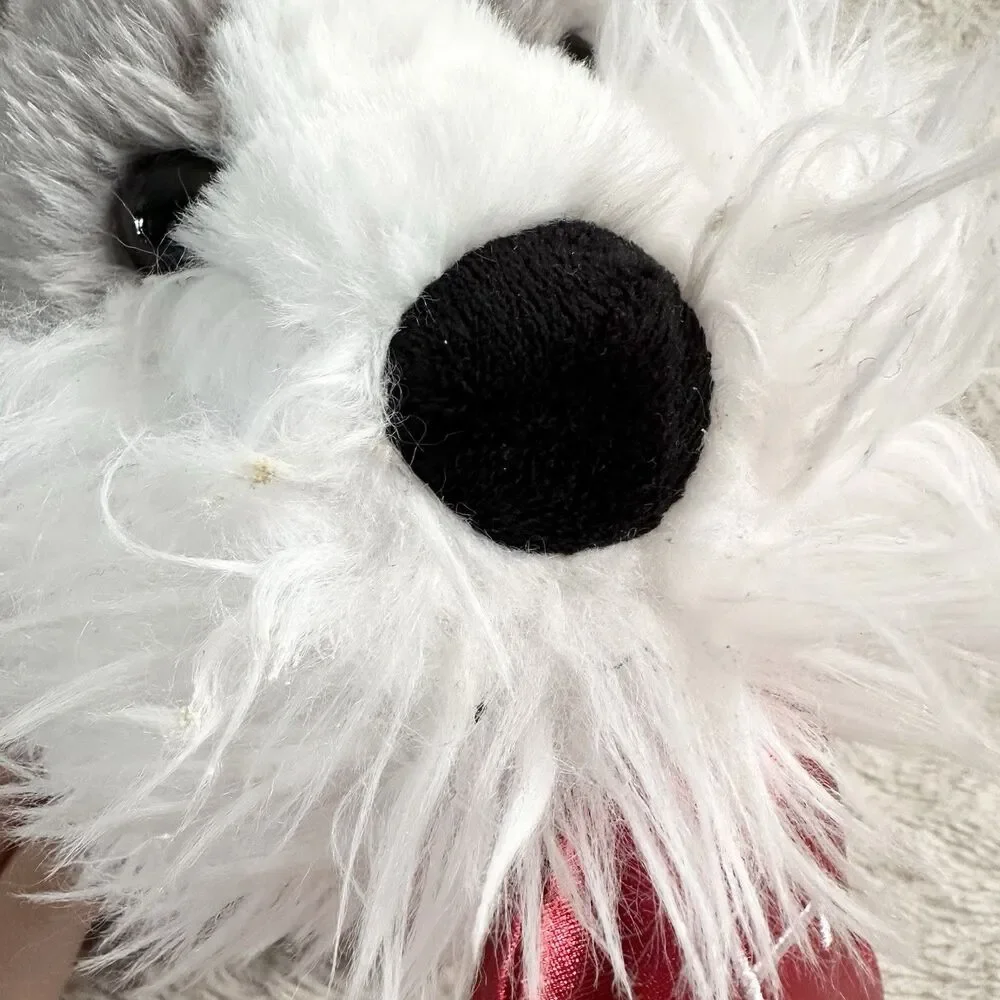 Walgreens I Woof You Heart Schnauzer Dog Plush Grey 12” Valentines Stuffed Toy